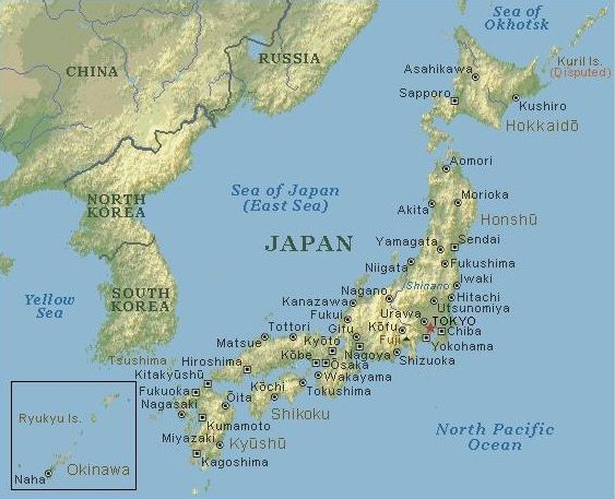 carte Japon carte du Japon